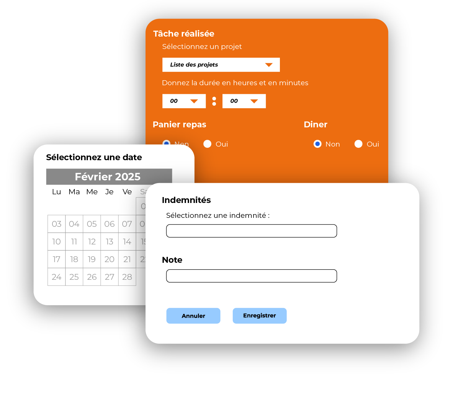 Application Visuel Pointage heures BTP WEASCOM